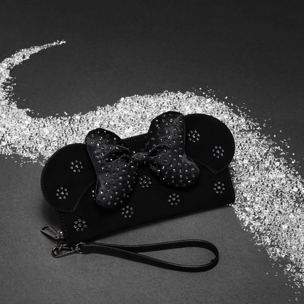 Loungefly Minnie Mouse Swarovski Wallet LE300- Disney Crystals Wristlet 8x4 NEW